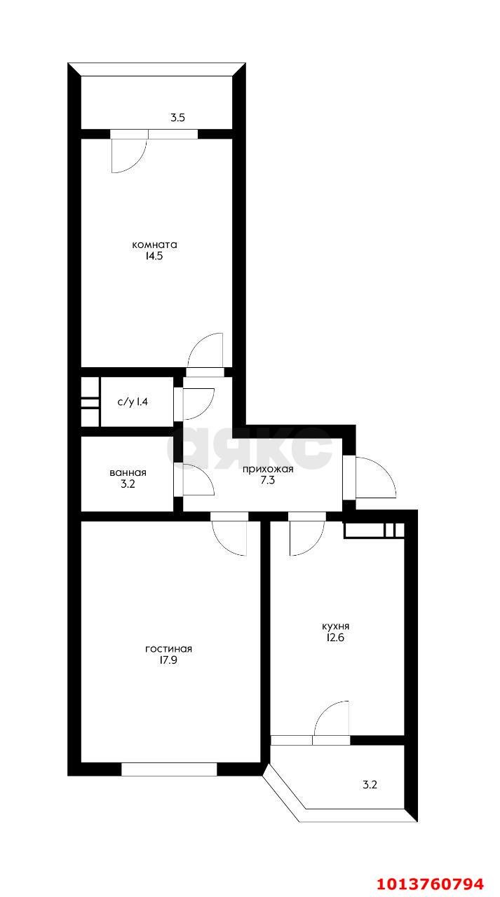 Фото №10: 2-комнатная квартира 65 м² - Краснодар, Губернский, ул. им. Героя Яцкова И.В., 15к2