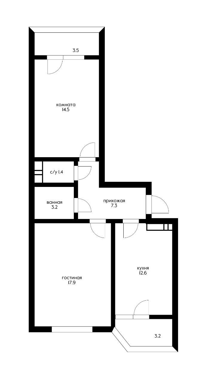 Фото №16: 2-комнатная квартира 65 м² - Краснодар, ЖК Губернский, Прикубанский внутригородской округ, мкр. Губернский, ул. им. Героя Яцкова И.В., 15к2