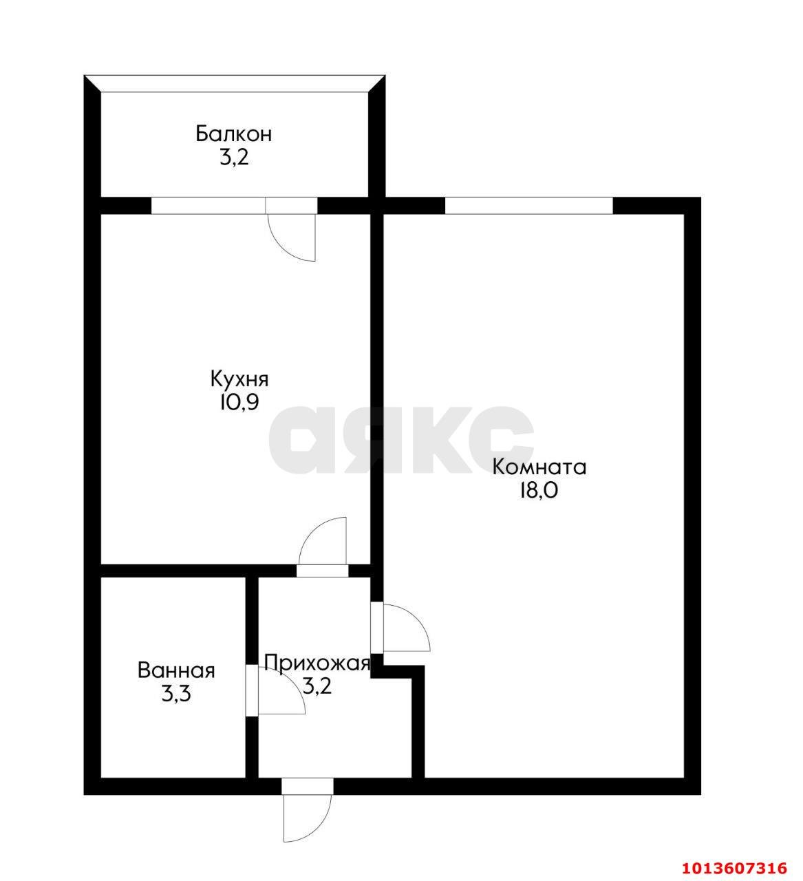 Фото №6: 1-комнатная квартира 36 м² - Российский, жилой комплекс Лучистый, ул. Шевкунова, 5