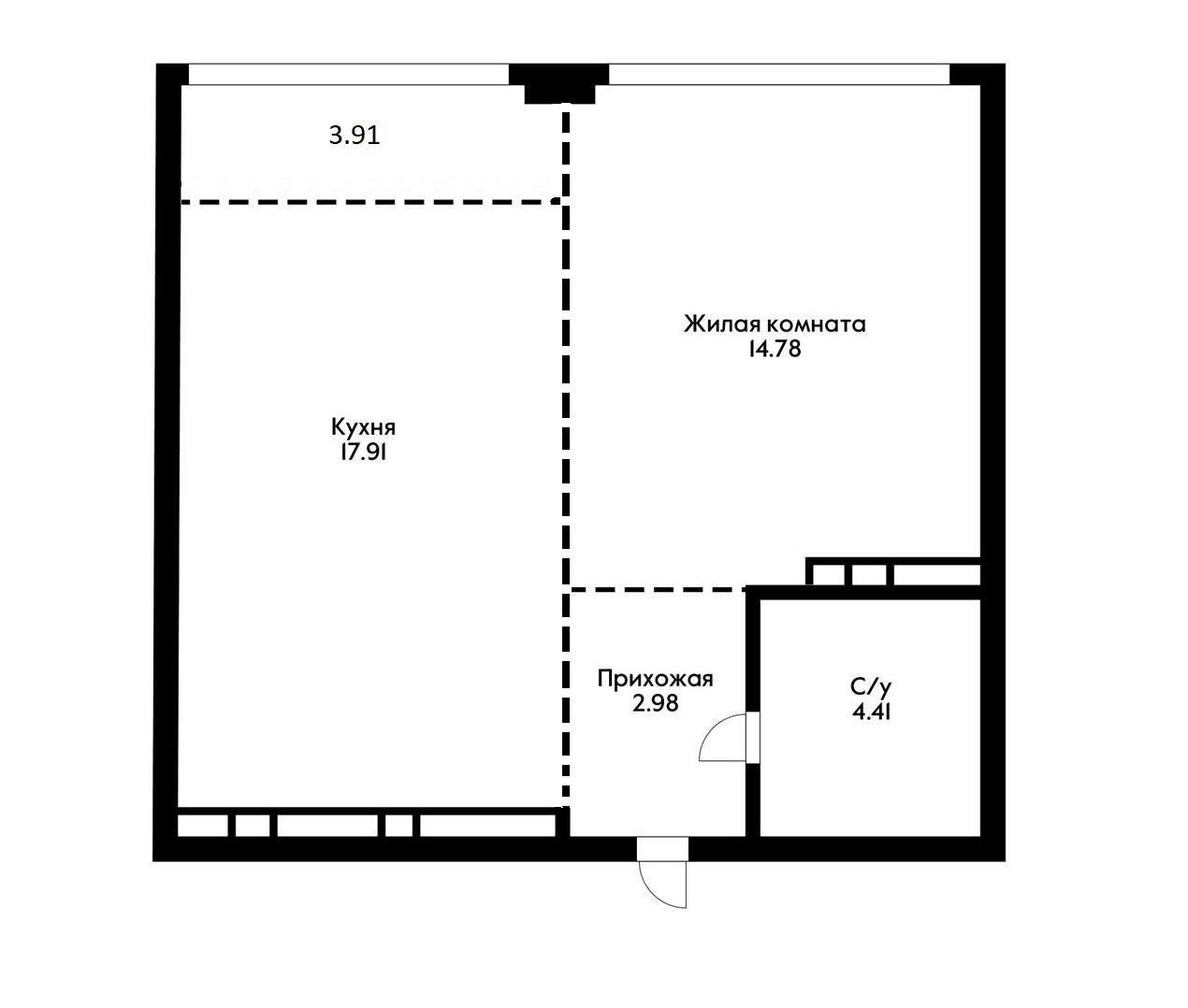 Фото №19: 1-комнатная квартира 43 м² - Краснодар, Центральный внутригородской округ, мкр. Черёмушки, ул. Обрывная, 132/1к19