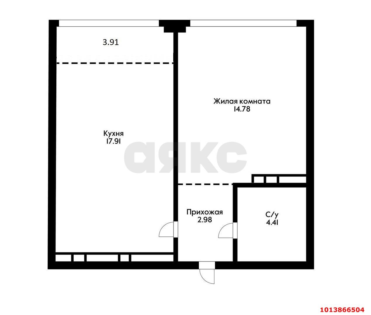 Фото №15: 1-комнатная квартира 43 м² - Краснодар, Черёмушки