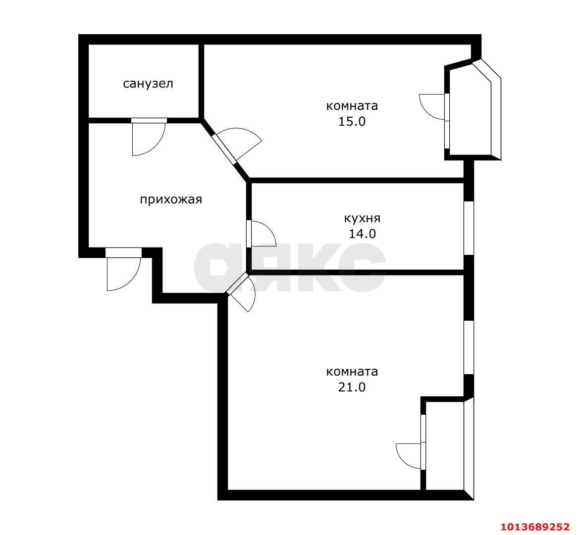 Фото №12: 2-комнатная квартира 80 м² - Яблоновский, мкр. ЖК Компаньон-Сити, ул. Шоссейная, 63к1