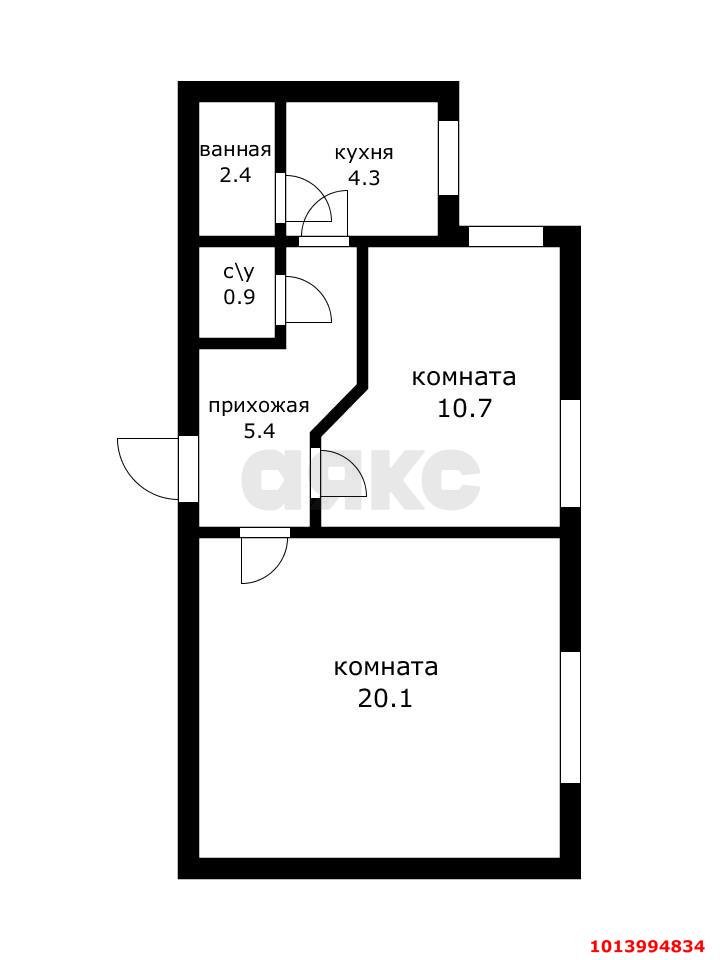 Фото №8: 2-комнатная квартира 44 м² - Краснодар, Центральный, ул. Митрофана Седина, 13