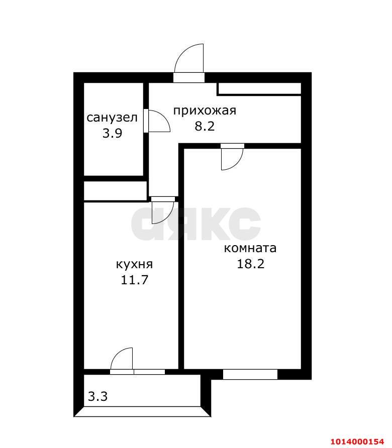 Фото №5: 1-комнатная квартира 45 м² - Краснодар, жилой комплекс Времена года, ул. Евгении Жигуленко, 4