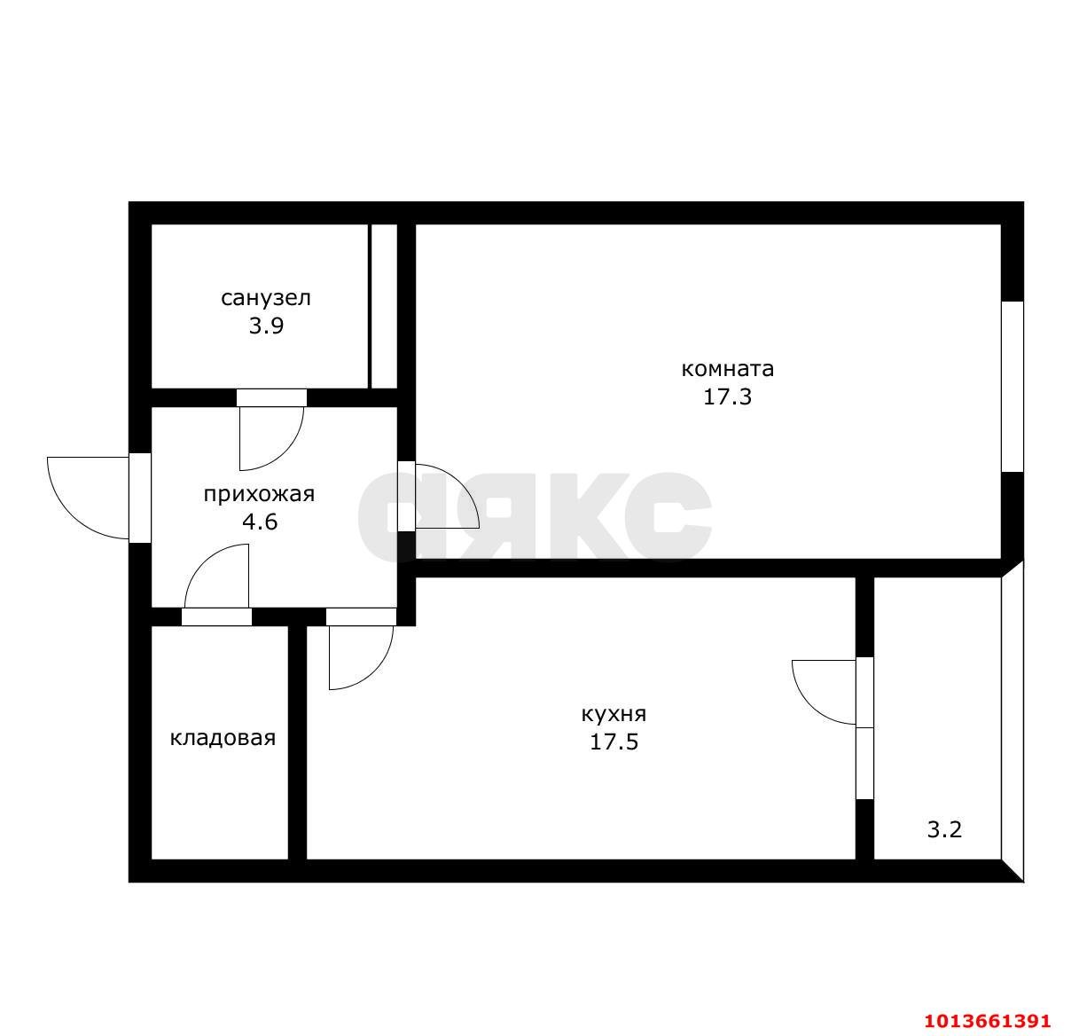 Фото №19: 1-комнатная квартира 46 м² - Краснодар, жилой комплекс Квартет, ул. имени Снесарева, 10