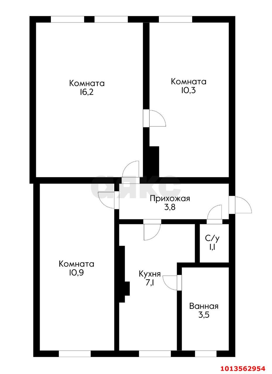 Фото №6: 3-комнатная квартира 53 м² - Краснодар, Центральный, ул. Гудимы, 24