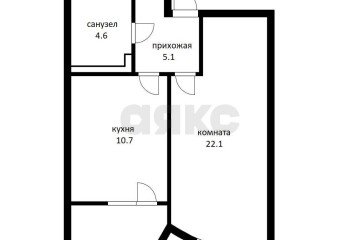 Фото №3: 1-комнатная квартира 45 м² - Краснодар, мкр. жилой комплекс Кино, ул. Уральская, 100/5