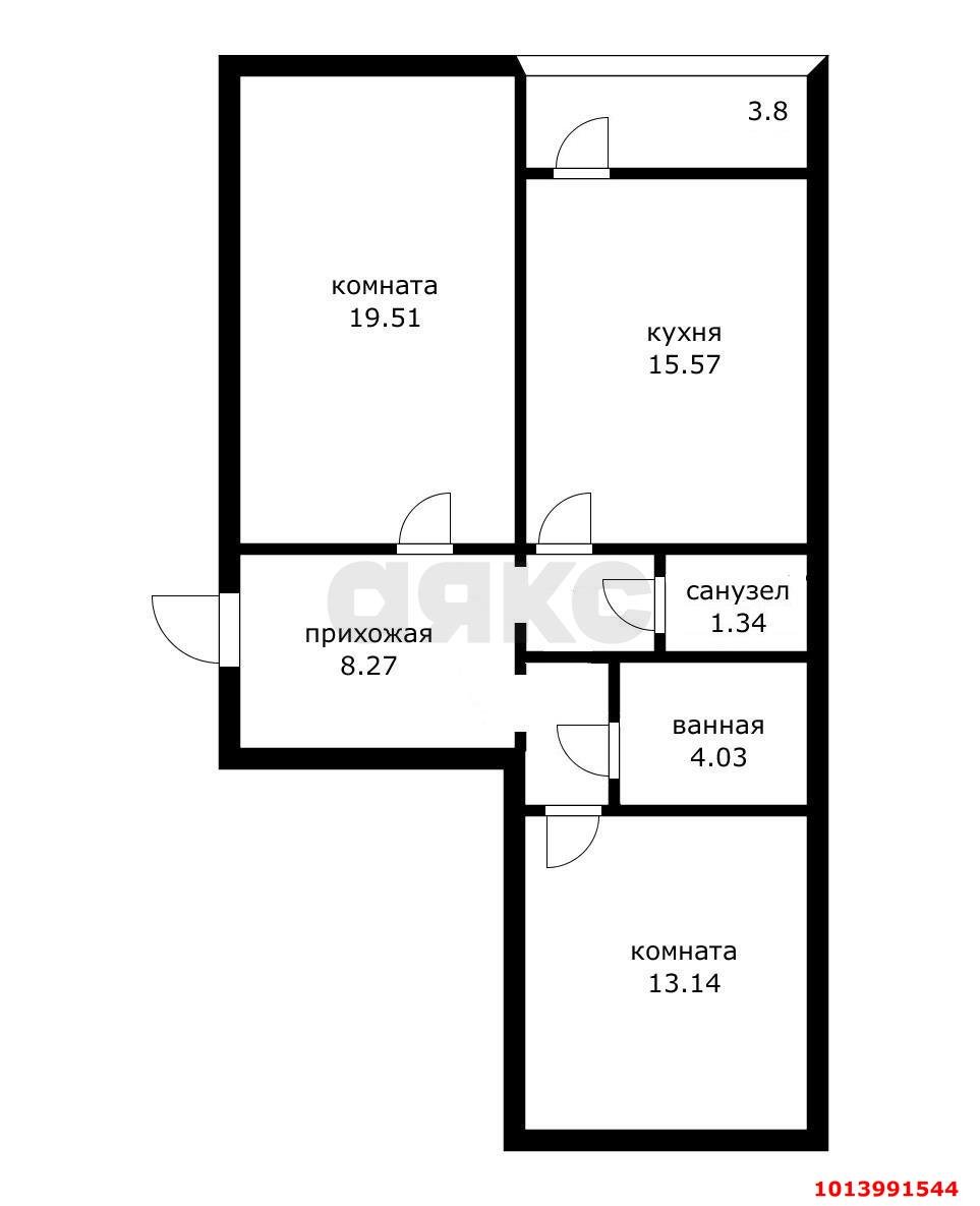 Фото №8: 2-комнатная квартира 64 м² - Краснодар, жилой комплекс Дом у реки, ул. Кружевная, 14