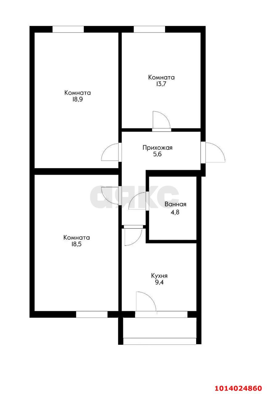 Фото №20: 3-комнатная квартира 77 м² - Краснодар, Центральный внутригородской округ, мкр. Центральный, ул. имени Пушкина, 47
