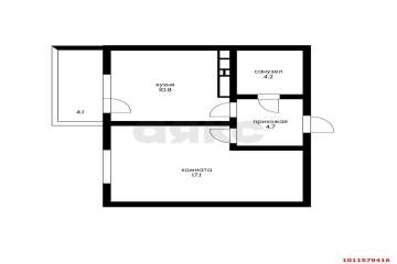 Фото №1: 1-комнатная квартира 40 м² - Краснодар, мкр. жилой комплекс Отражение, ул. Конгрессная, 41