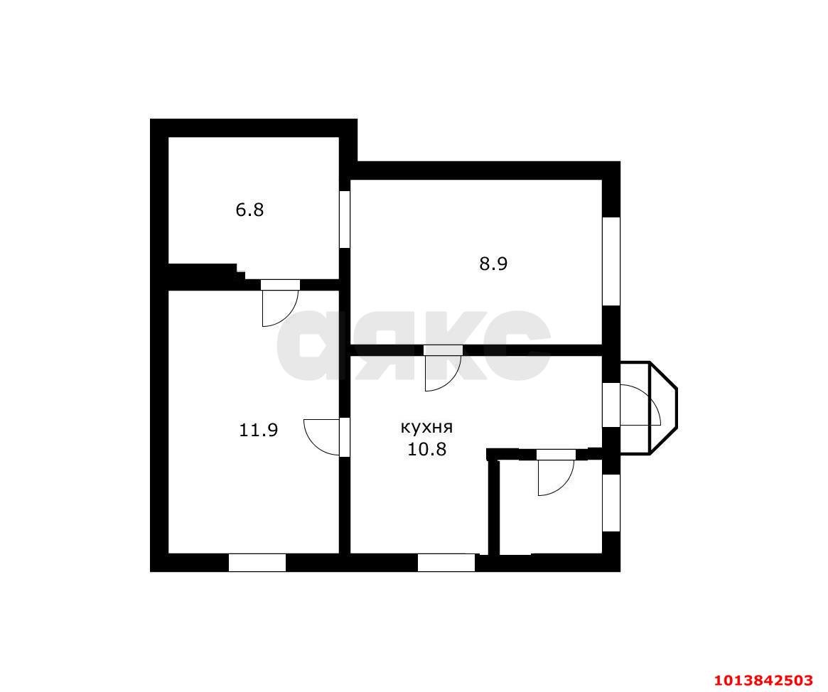 Фото №7: 2-комнатная квартира 38 м² - Краснодар, Центральный, ул. Коммунаров, 228