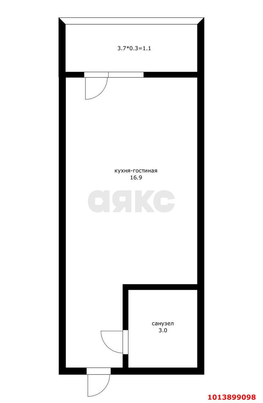 Фото №7: Студия 22 м² - Краснодар, жилой комплекс Радуга, ул. Евгении Жигуленко, 7