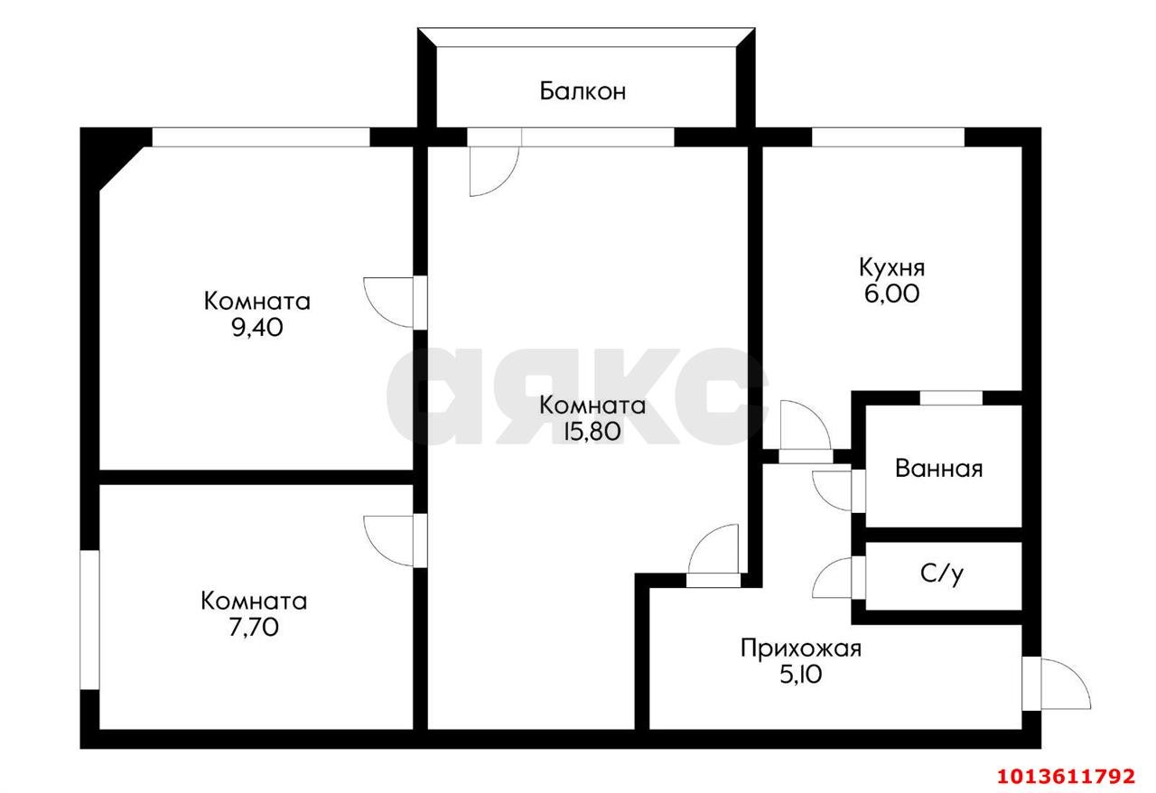 Фото №15: 2-комнатная квартира 49 м² - Краснодар, Гидростроителей, ул. имени Дмитрия Благоева, 4