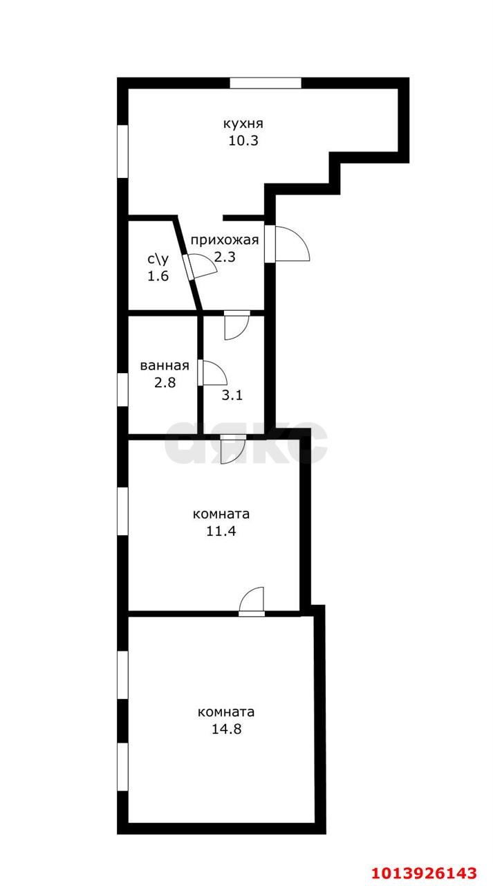 Фото №10: 2-комнатная квартира 46 м² - Краснодар, Центральный, ул. Ленина, 22