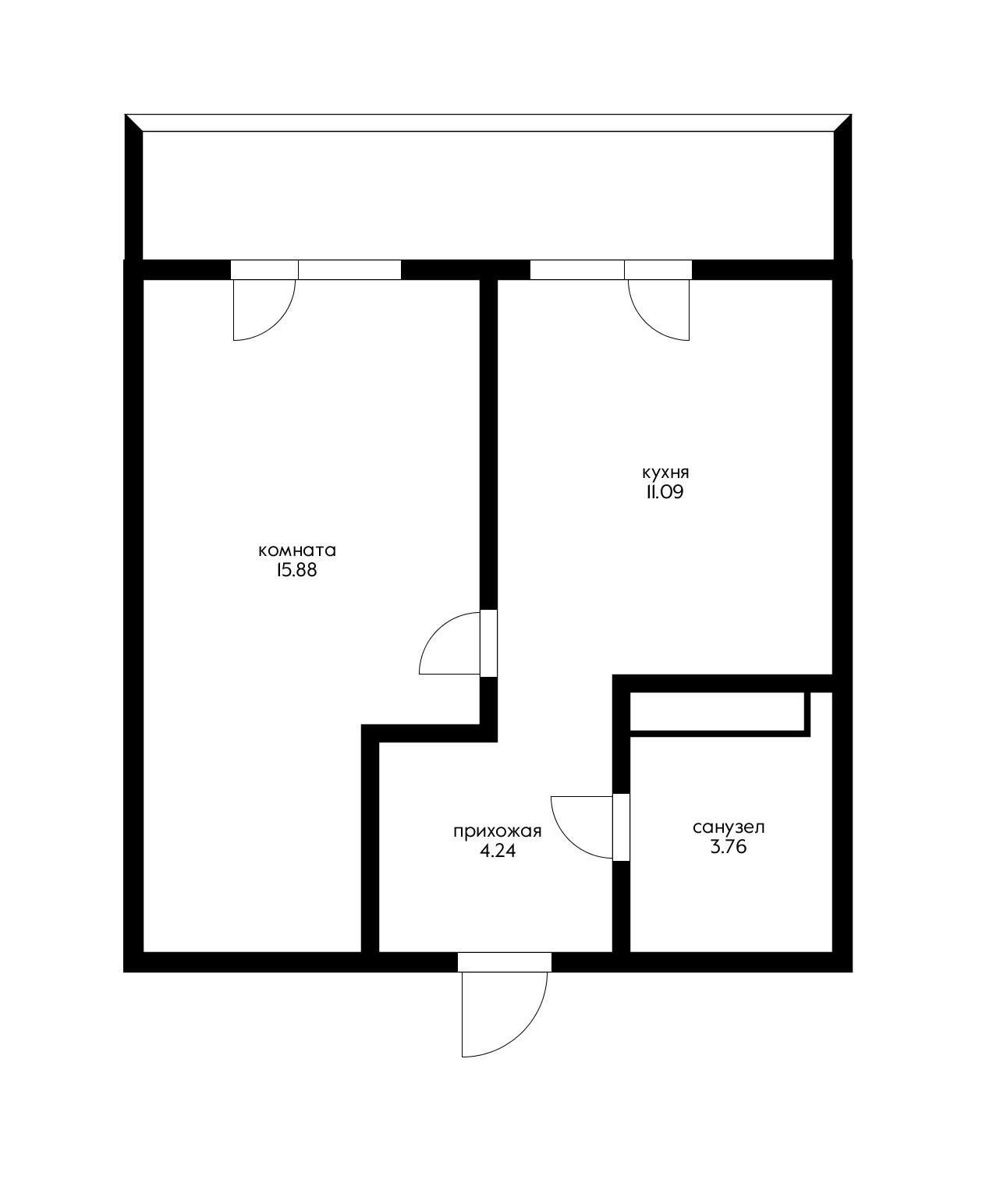 Фото №12: 1-комнатная квартира 42 м² - Краснодар, Прикубанский внутригородской округ, Панорама, мкр. жилой комплекс Керченский, ул. им. Героя Сарабеева В.И., 5к5