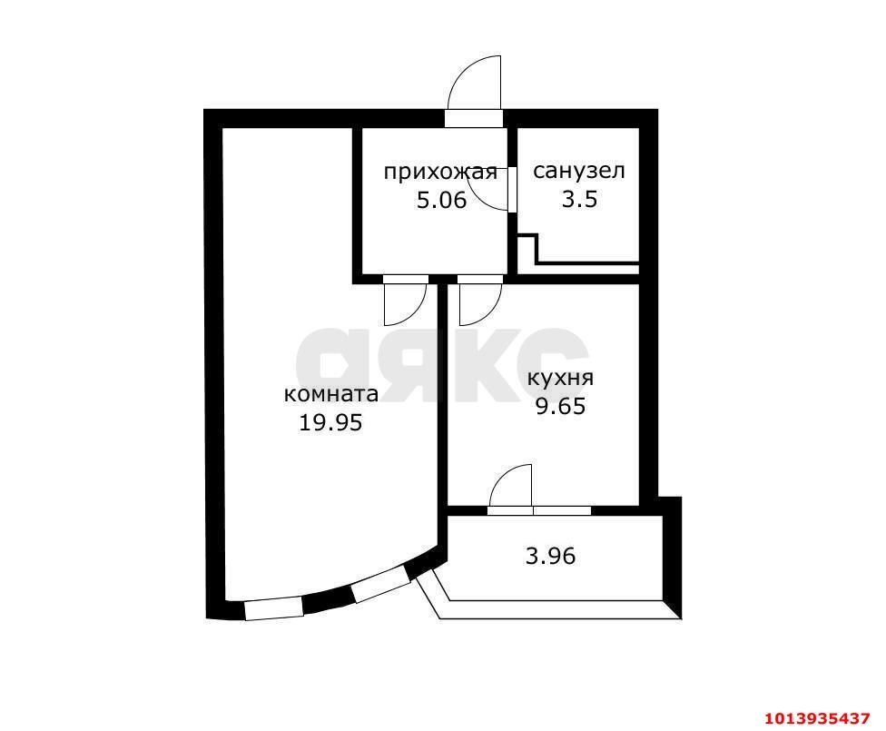 Фото №6: 1-комнатная квартира 43 м² - Краснодар, жилой комплекс Кино, ул. Уральская, 100