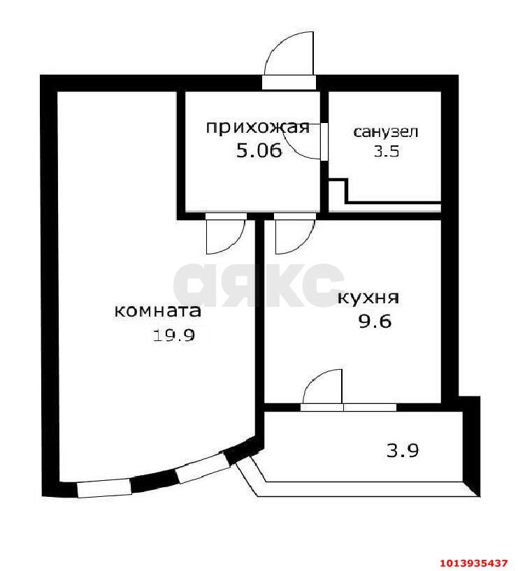 Фото №4: 1-комнатная квартира <span class="whitespace-nowrap">43 м²</span>, <span class="whitespace-nowrap">12/22 эт.</span> - Краснодар, Карасунский внутригородской округ, Хлопчато-бумажный Комбинат, мкр. ЖК Альфа, ул. Уральская, 100