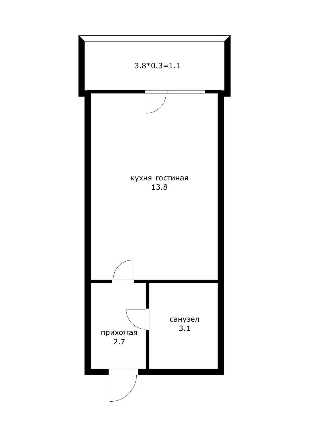 Фото №11: Студия 24 м² - Краснодар, Прикубанский внутригородской округ, Завод Радиоизмерительных Приборов, имени Петра Метальникова, мкр. жилой комплекс Победный, ул. Евгении Жигуленко, 13к2