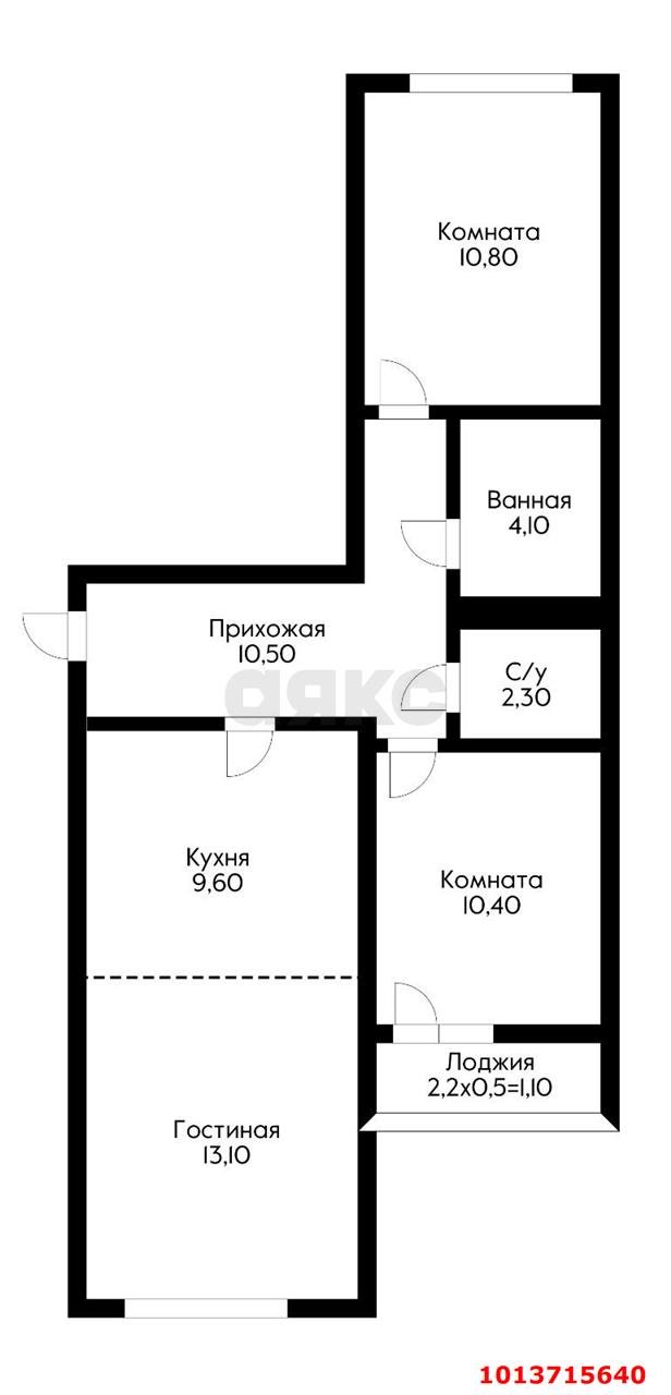 Фото №14: 2-комнатная квартира 63 м² - Краснодар, жилой комплекс Югге