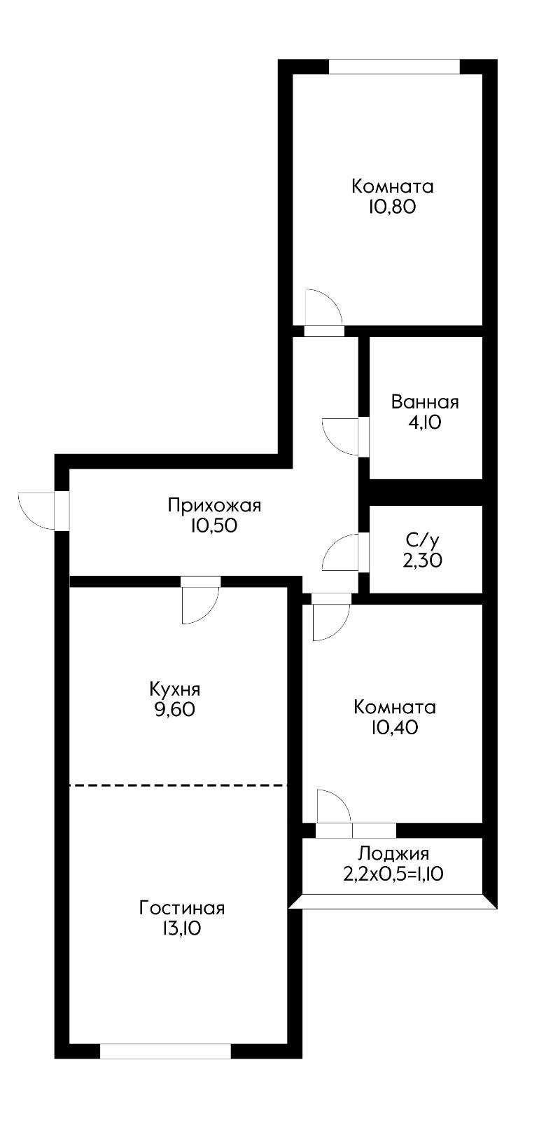 Фото №14: 2-комнатная квартира 63 м² - Краснодар, Прикубанский внутригородской округ, мкр. жилой комплекс Югге, ул. имени Бориса Розинга, 2к6