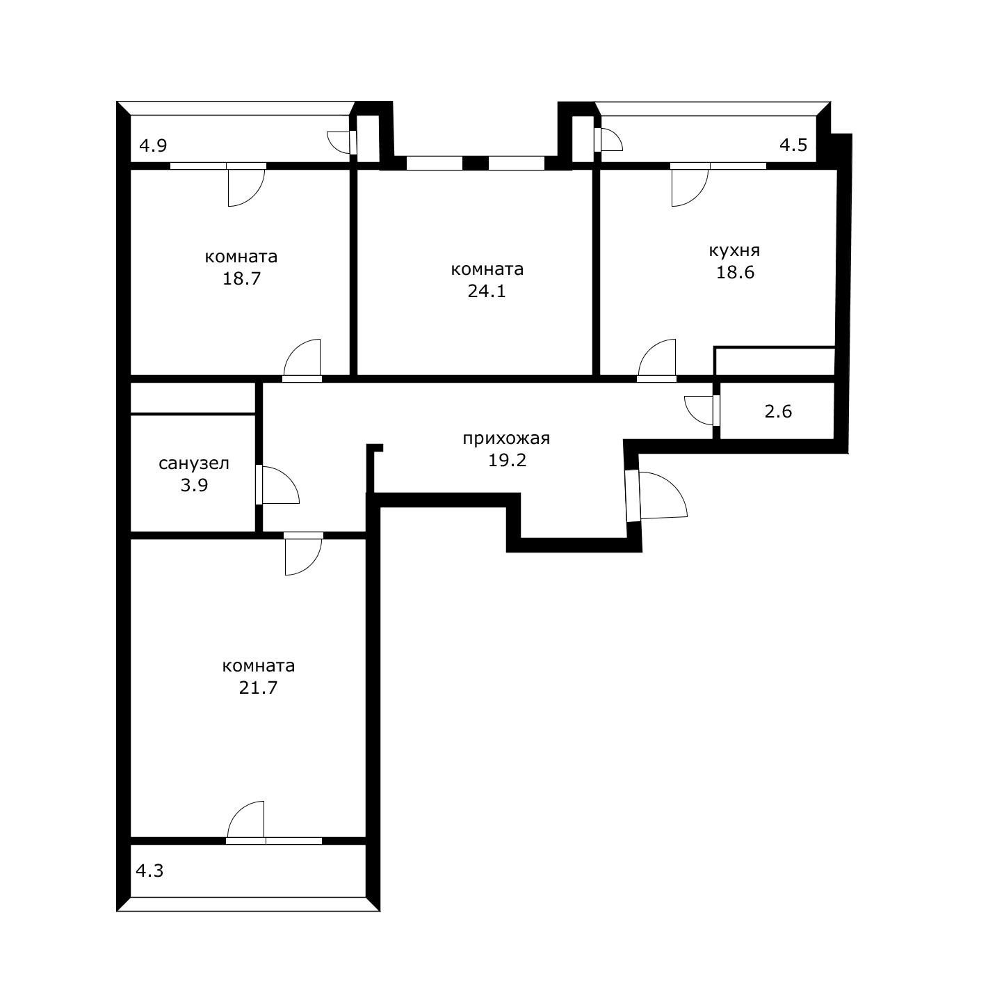 Фото №13: 3-комнатная квартира 122 м² - Краснодар, мкр. Западный внутригородской округ, ул. имени Калинина