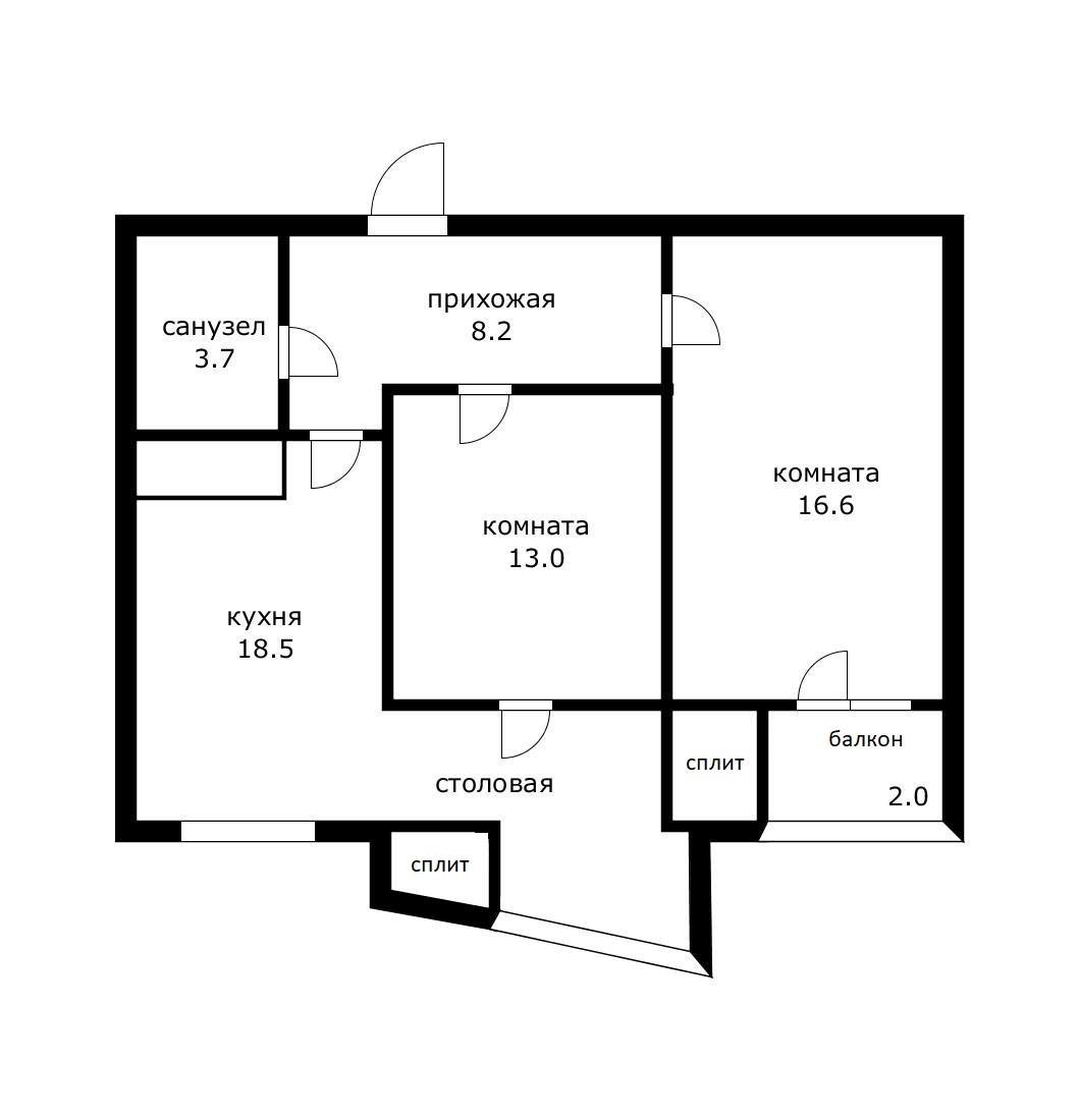 Фото №18: 2-комнатная квартира 63 м² - Краснодар, ЖК Шоколад, Прикубанский внутригородской округ, имени Маршала Жукова, мкр. жилой комплекс Шоколад, ул. Александра Покрышкина, 25Ак2