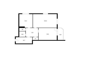 Фото №1: 2-комнатная квартира 75 м² - Краснодар, мкр. имени Маршала Жукова, ул. Александра Покрышкина, 2/1