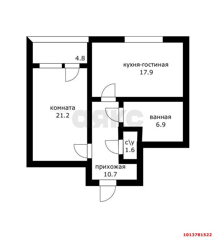 Фото №17: 2-комнатная квартира 63 м² - Краснодар, Восточно-Кругликовский, ул. Черкасская, 71