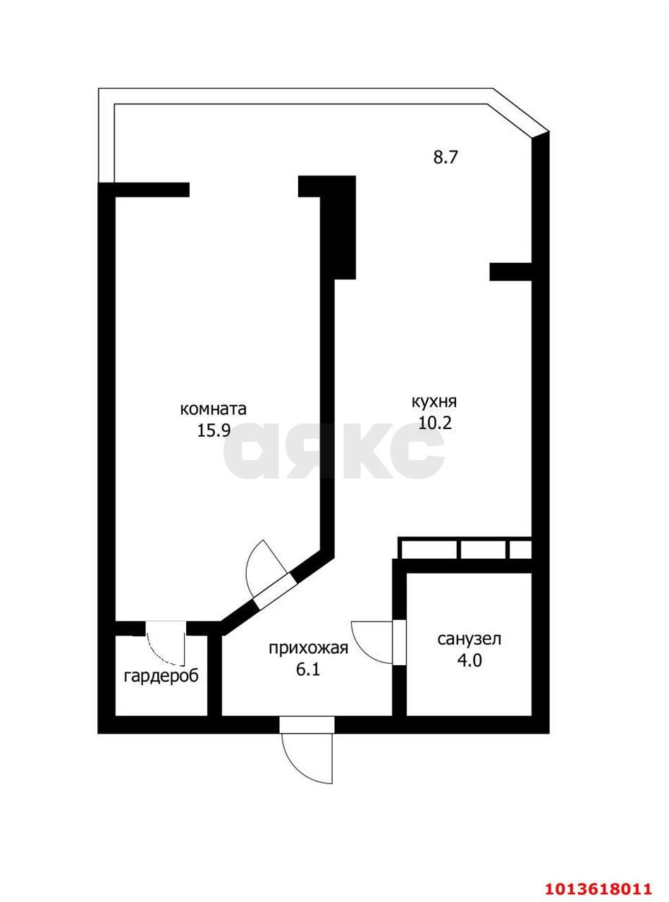 Фото №12: 1-комнатная квартира 44 м² - Краснодар, жилой комплекс Дуэт, ул. Душистая, 79к2
