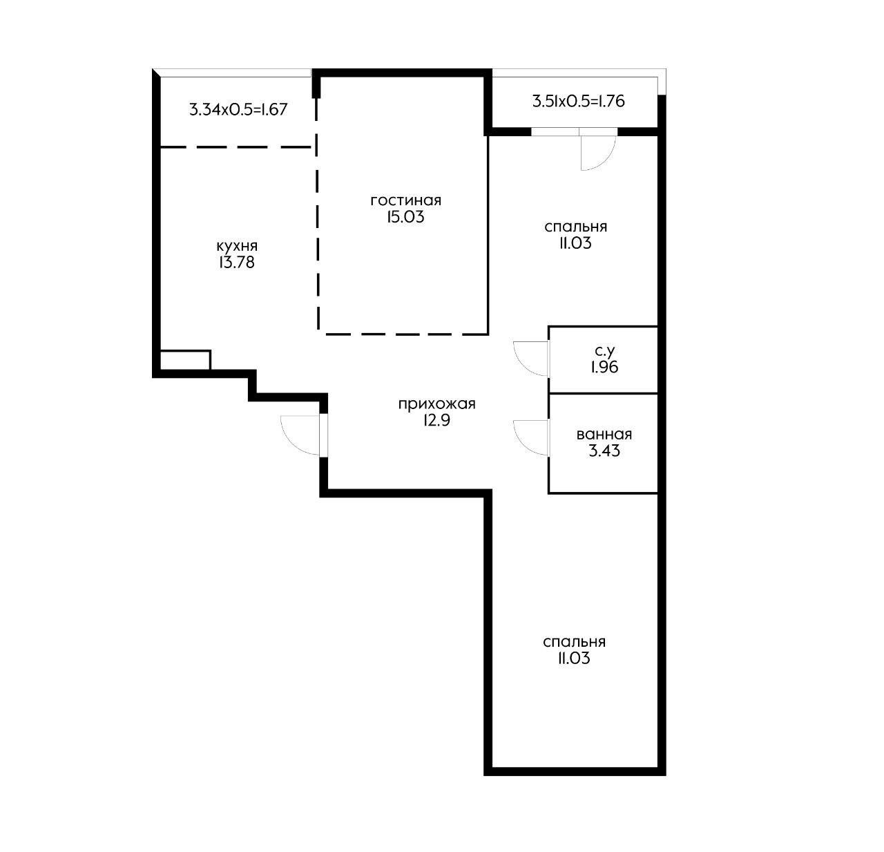 Фото №19: 3-комнатная квартира 81 м² - Краснодар, Прикубанский внутригородской округ, мкр. Достояние, ул. Григория Булгакова, 12к1