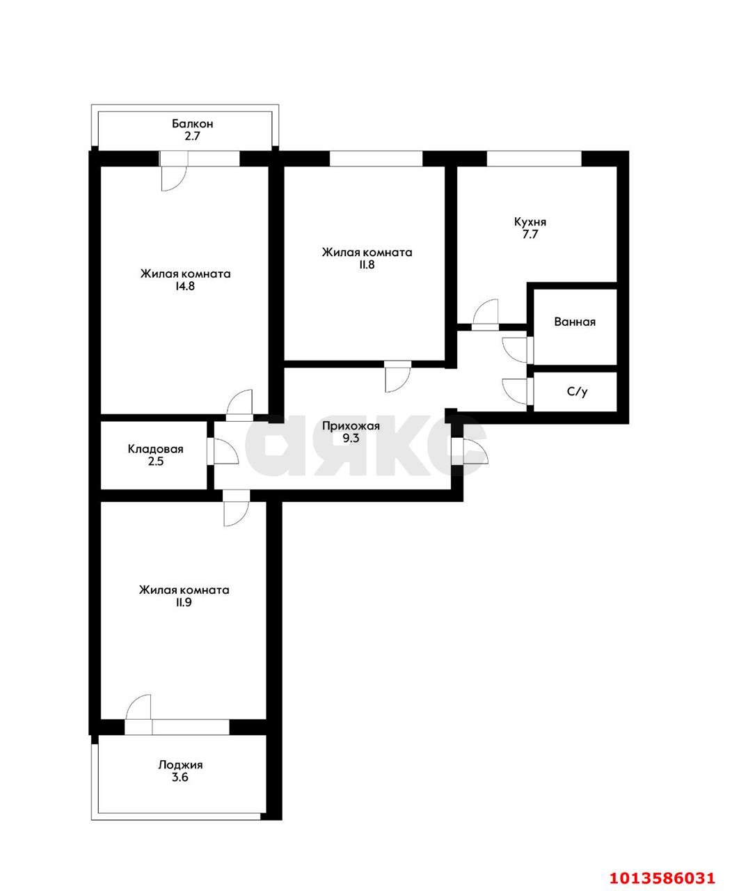 Фото №8: 3-комнатная квартира 70 м² - Краснодар, Гидростроителей, ул. имени Невкипелого, 19