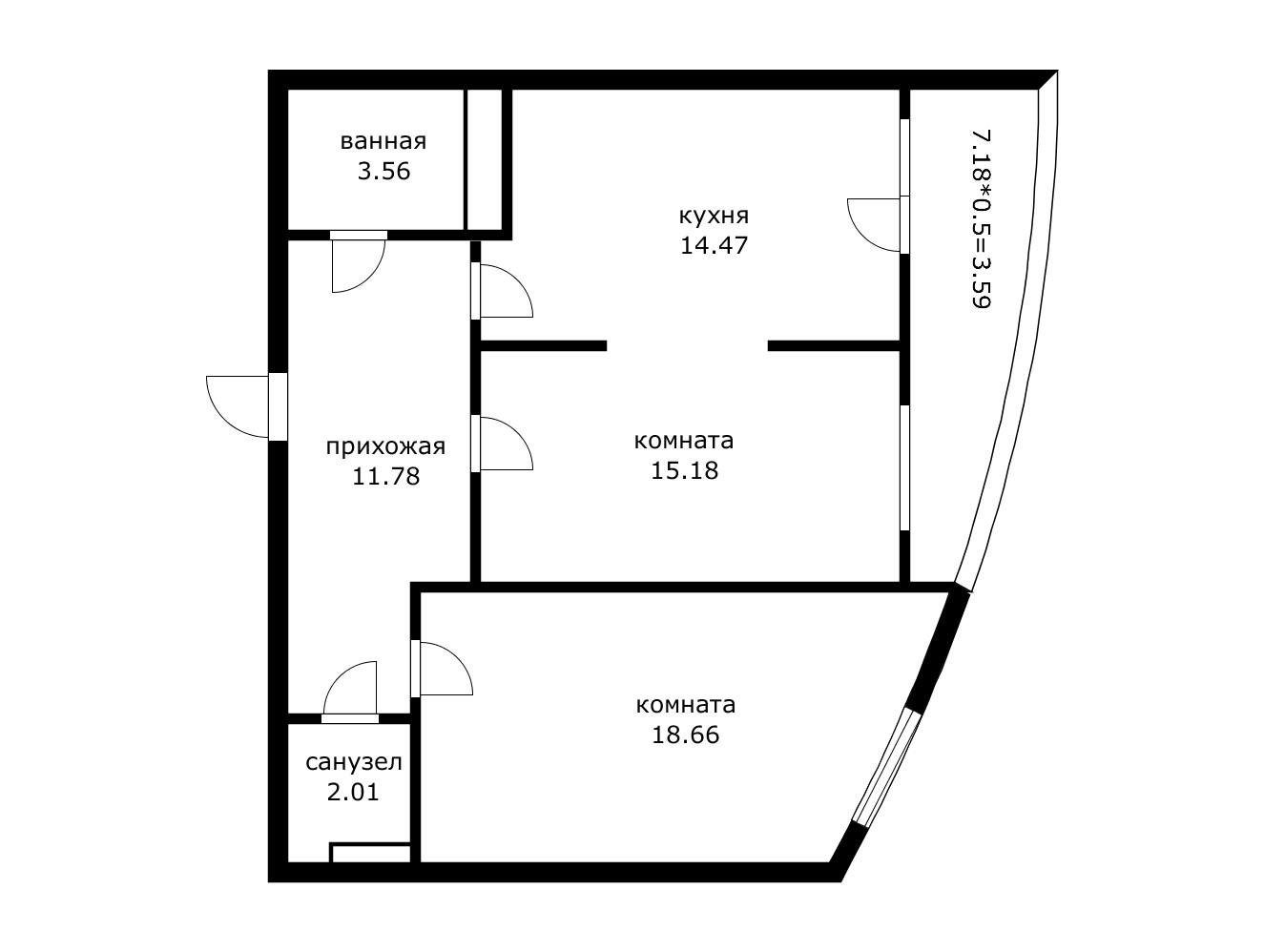 Фото №7: 2-комнатная квартира 69 м² - Краснодар, Центральный внутригородской округ, Черёмушки, мкр. жилой комплекс Фонтаны, ул. Воронежская, 47/35