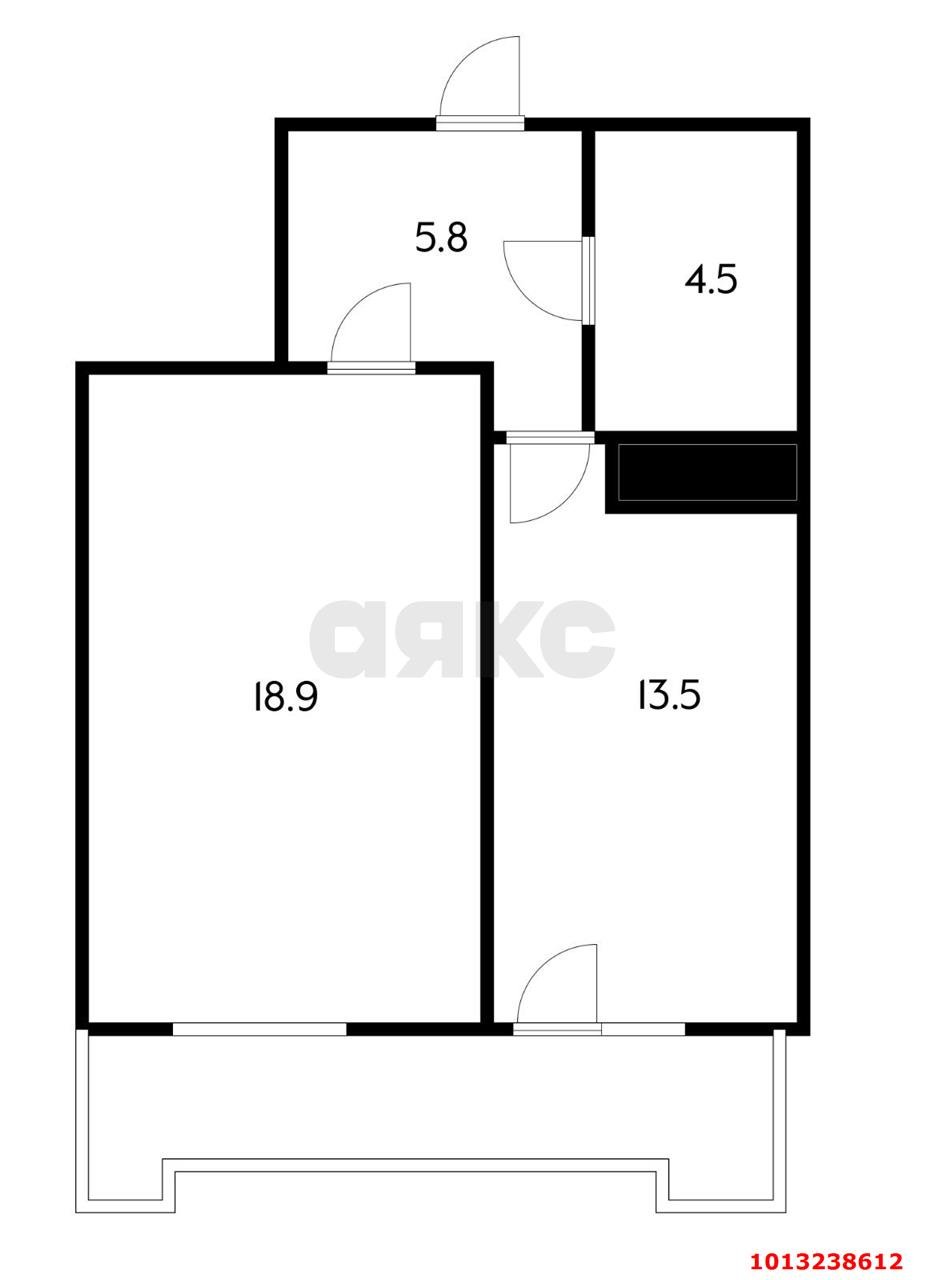 Фото №19: 1-комнатная квартира 48 м² - Краснодар, Центральный, ул. Комсомольская