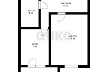 Фото №1: 1-комнатная квартира 38 м² - Краснодар, п. Калинино, ул. Есаульская, 57