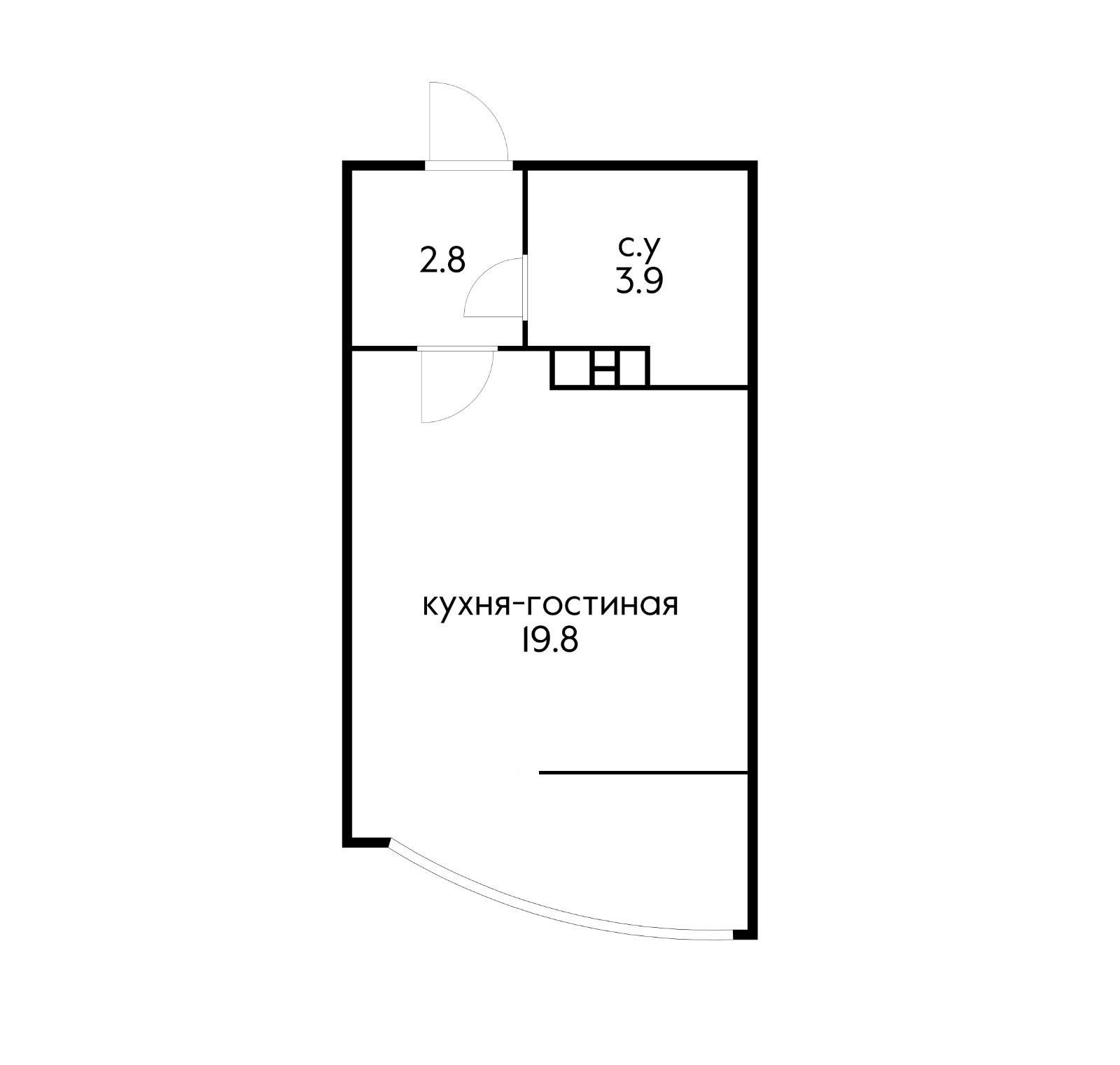 Фото №16: Студия 26 м² - Краснодар, Прикубанский внутригородской округ, мкр. жилой комплекс Самолёт-2, ул. Западный Обход, 57к1
