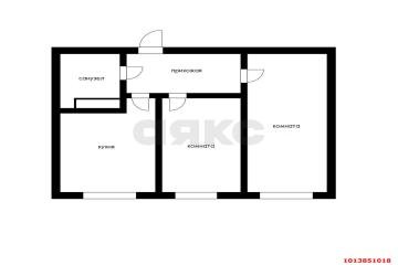 Фото №3: 2-комнатная квартира 58 м² - Новая Адыгея, мкр. жилой комплекс Баланс, ул. Береговая, 1к4