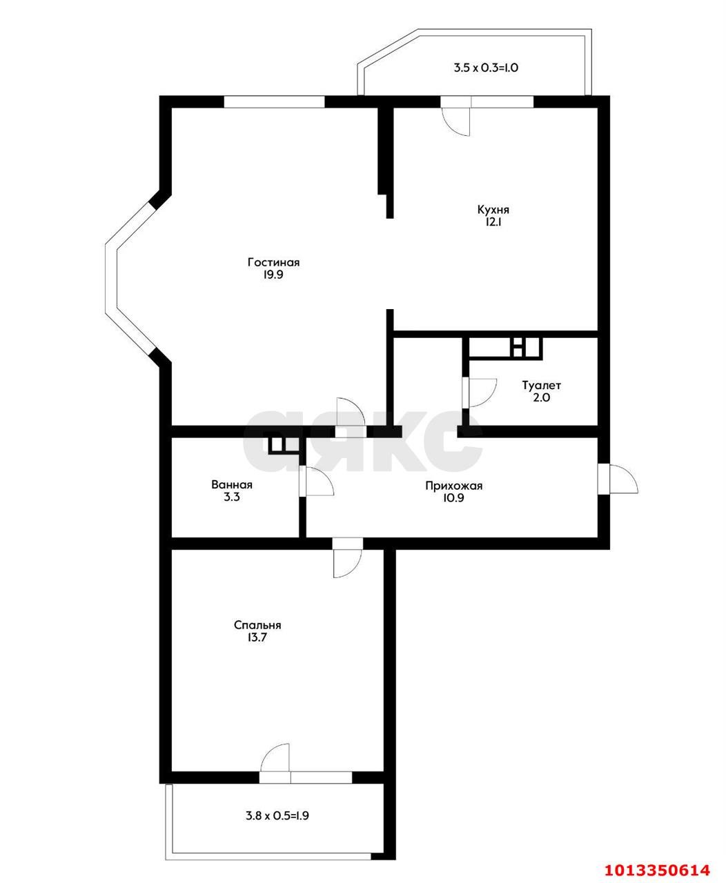 Фото №20: 2-комнатная квартира 61 м² - Краснодар, имени Петра Метальникова, ул. Тополиная, 46к1