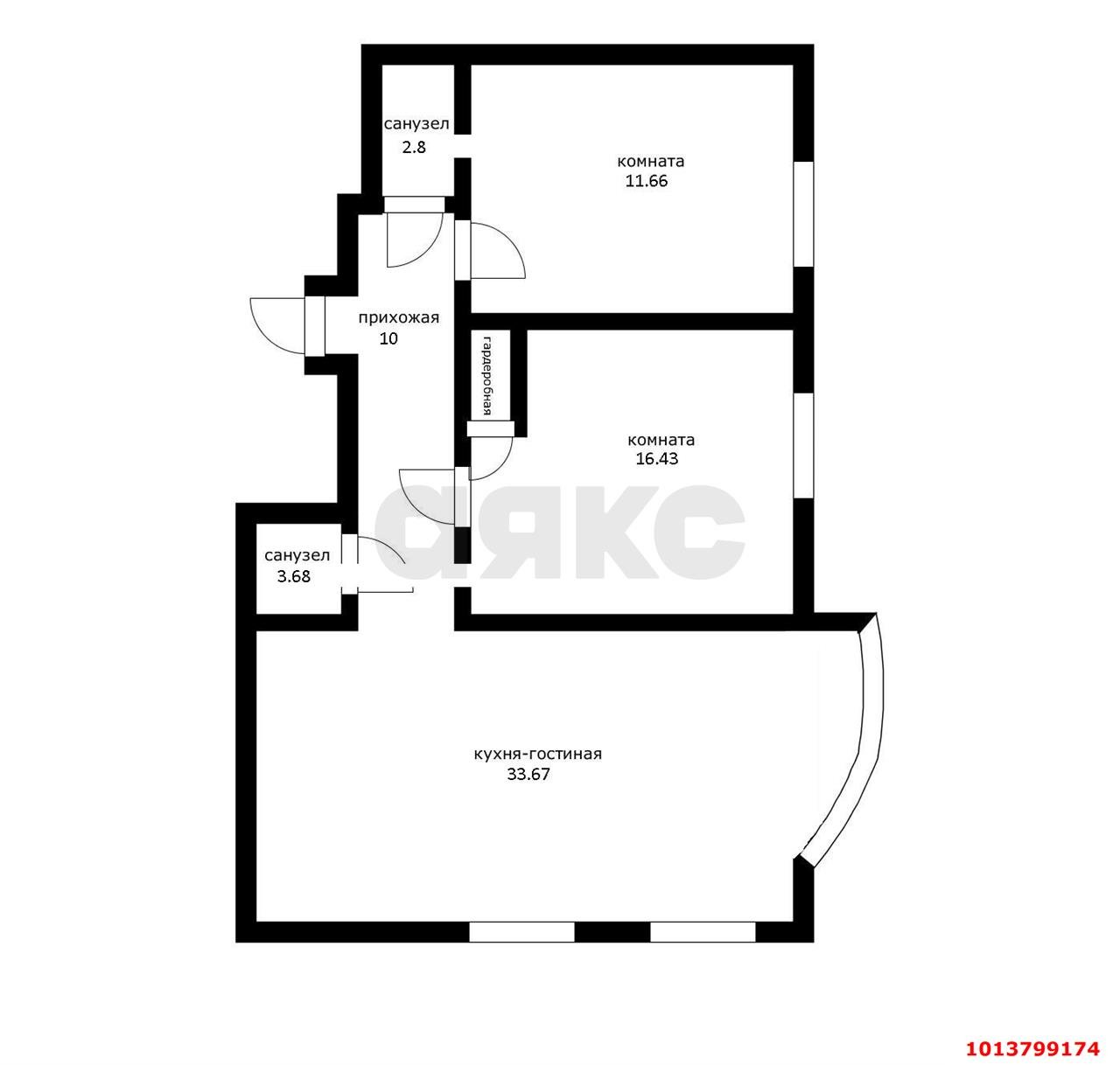 Фото №14: 3-комнатная квартира 75 м² - Краснодар, жилой комплекс Маршал, ул. Гаражная, 87