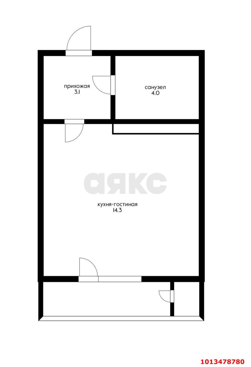 Фото №1: Студия 21 м² - Краснодар, жилой комплекс Зелёный театр, ул. Западный Обход, 39/1к4