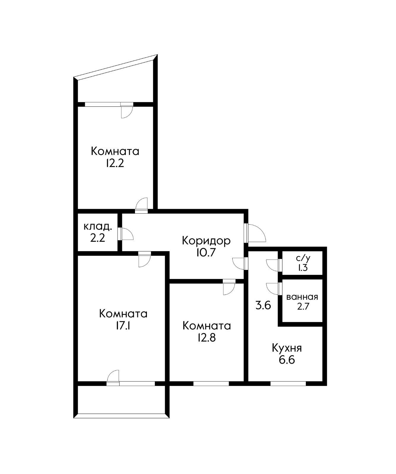 Фото №9: 3-комнатная квартира 78 м² - Краснодар, Карасунский внутригородской округ, мкр. Комсомольский, ул. Уральская, 172
