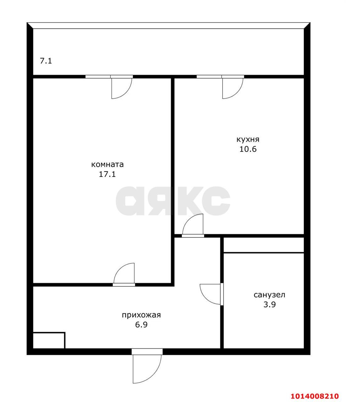 Фото №6: 1-комнатная квартира 38 м² - Краснодар, жилой комплекс Мелодия, ул. Гидростроителей, 59/2