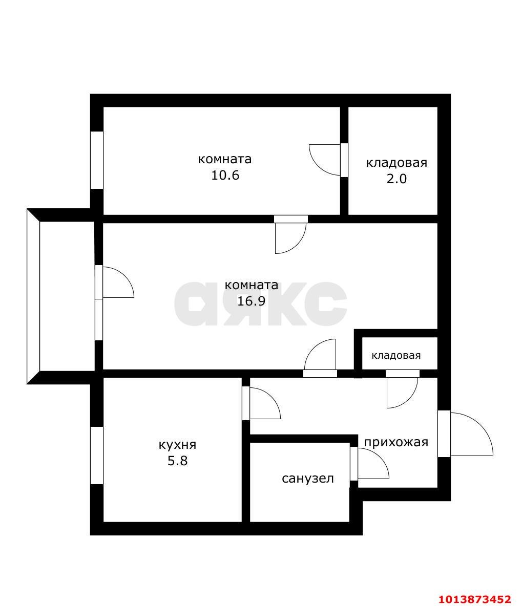 Фото №10: 2-комнатная квартира 43 м² - Краснодар, Западный внутригородской округ, ул. Офицерская, 43