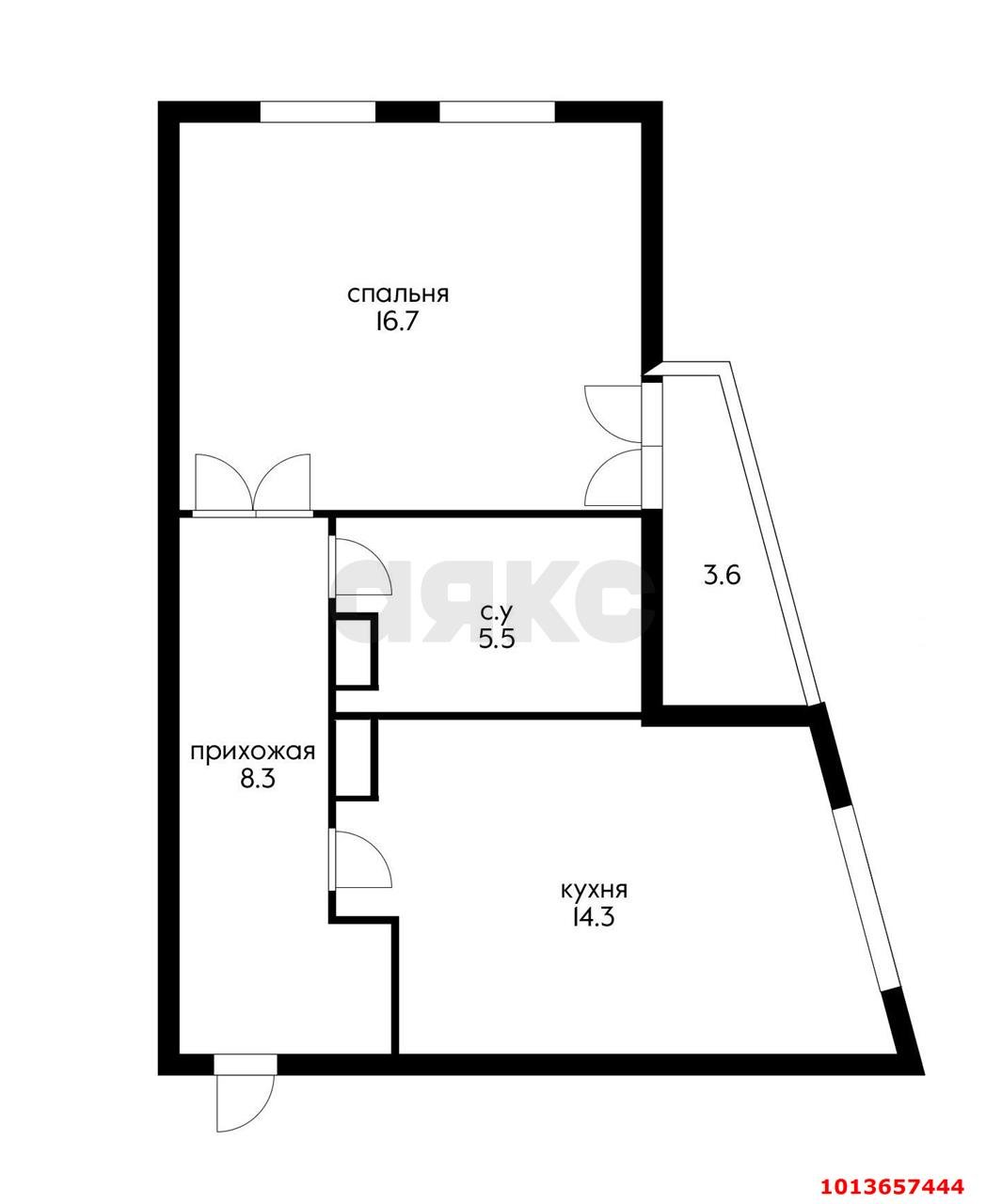 Фото №10: 1-комнатная квартира 49 м² - Краснодар, жилой комплекс Сказка Град, ул. имени В.Н. Мачуги, 166к1