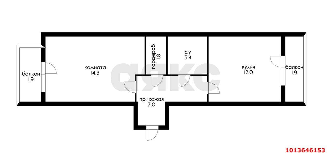 Фото №2: 1-комнатная квартира 47 м² - Российский, Прикубанский внутригородской округ, ул. Городская, 11