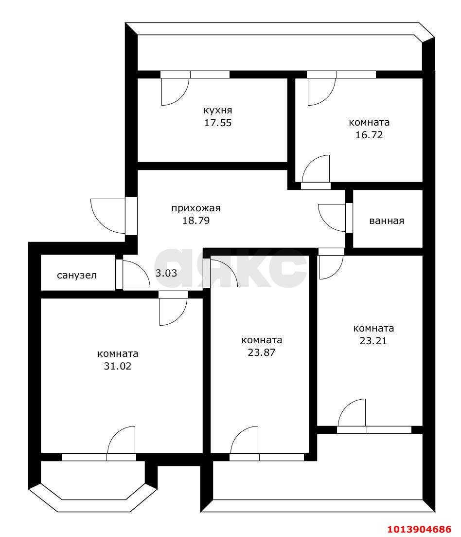 Фото №18: 4-комнатная квартира 150 м² - Краснодар, Прикубанский внутригородской округ, мкр. Фестивальный, ул. Яна Полуяна, 17