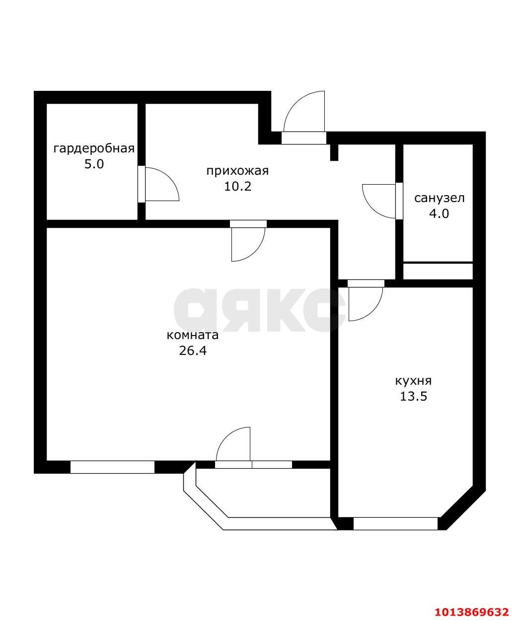 Фото №6: 1-комнатная квартира 60 м² - Краснодар, Центральный, ул. Кубанская Набережная, 58