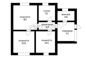 Фото №3: 3-комнатная квартира 76 м² - Верхний, 