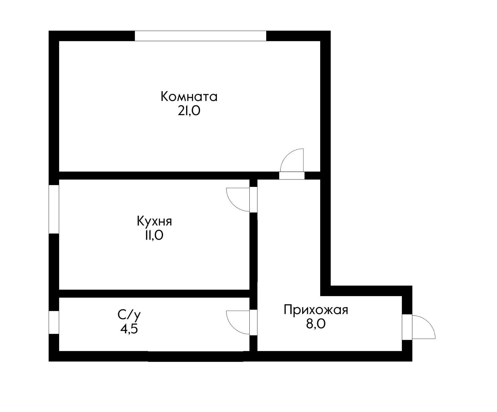 Фото №8: 1-комнатная квартира 44 м² - Яблоновский, ул. А. Чуца, 38