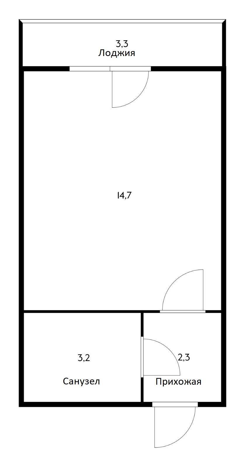Фото №8: Студия 25 м² - Российский, ул. имени Академика Сахарова, 2Ак2