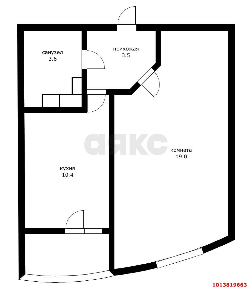 Фото №8: 1-комнатная квартира 41 м² - Краснодар, Прикубанский внутригородской округ, Завод Измерительных Приборов, мкр. жилой комплекс Москва, ул. Российская, 79/3к1